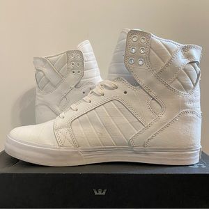 Supra Skytop TUF White Duct Tape men’s size 9 shoes (preowned)
